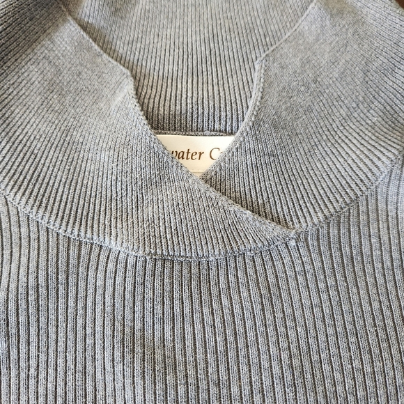 Coldwater Creek Ribbed Crossover Detailed Shell Top 1X Womens 16-18  75% silk - Picture 7 of 7